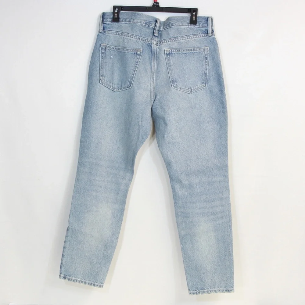 Old Navy Men's Faded Straight Fit Ripped Light Wash Blue Jeans NWT